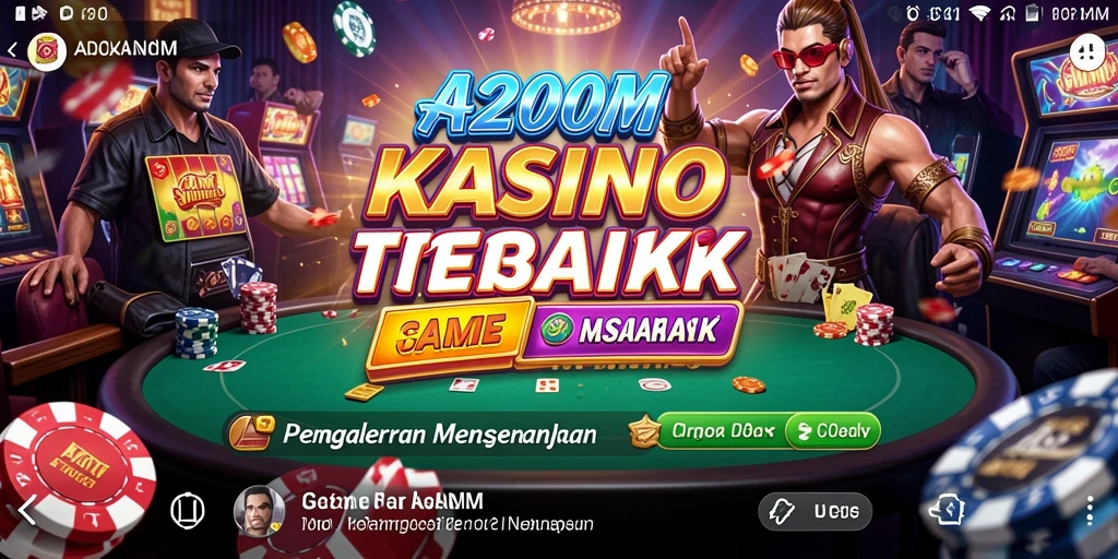 Tangkapan layar A200M menunjukkan gameplay Kasino yang menarik.