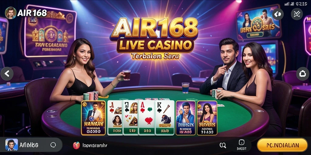 Tampilan gameplay Live Casino yang seru dan interaktif.
