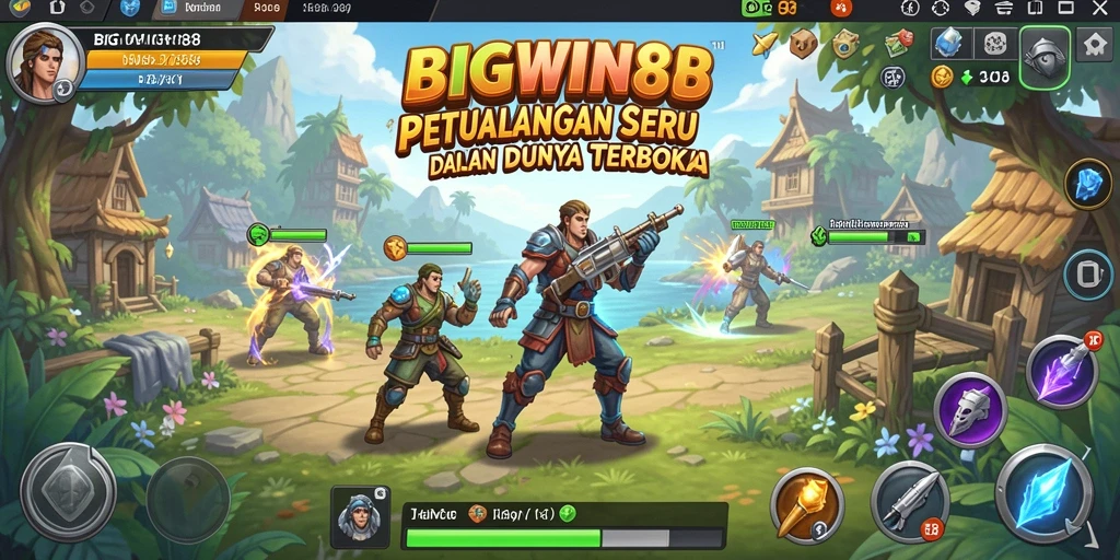 Tangkapan layar yang menampilkan eksplorasi dunia Open World yang indah.