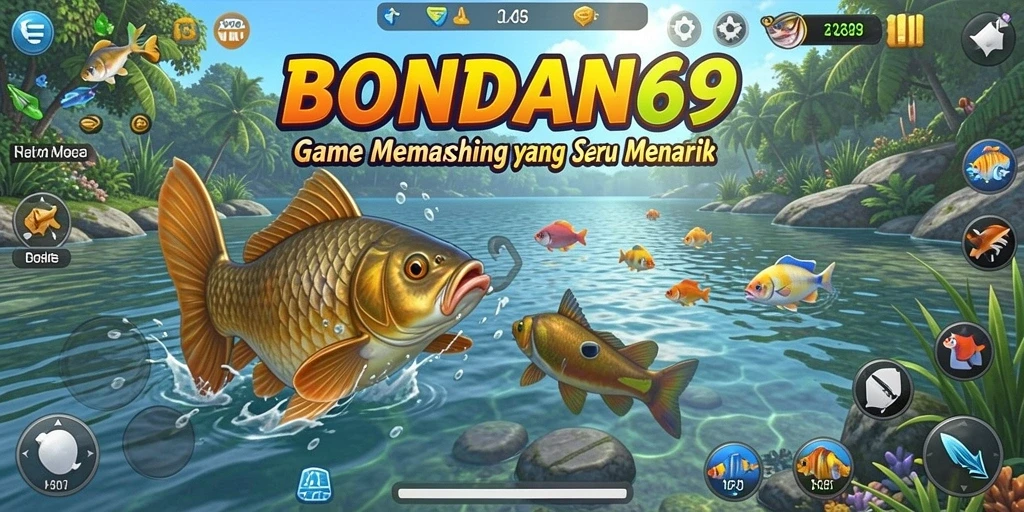 Screenshot gameplay BONDAN69 dengan aksi memancing yang menarik.