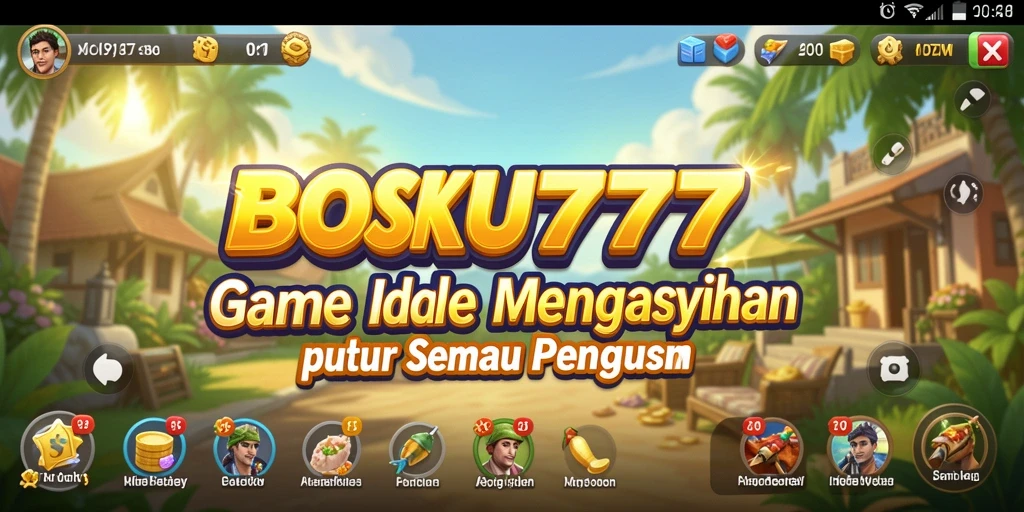 Screenshot gameplay BOSKU777 menampilkan keseruan permainan Idle yang menarik.