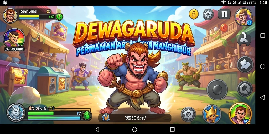 Screenshot permainan DEWAGARUDA dengan gameplay yang menantang.