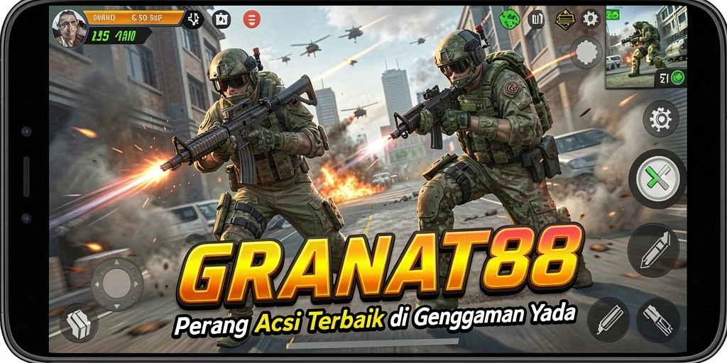 Tampilan gameplay menegangkan dari GRANAT88 yang penuh aksi.
