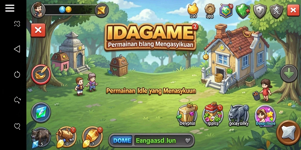 Screenshot IDAGAME menampilkan gameplay menarik permainan Idle.