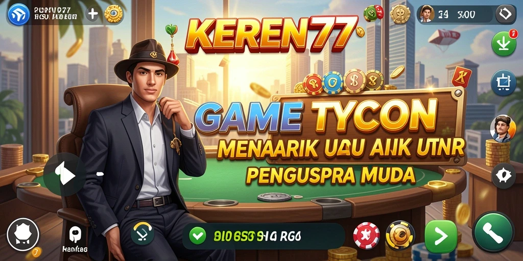Tampilan gameplay <strong>KEREN77</strong> yang seru dan mendidik tentang dunia bisnis.