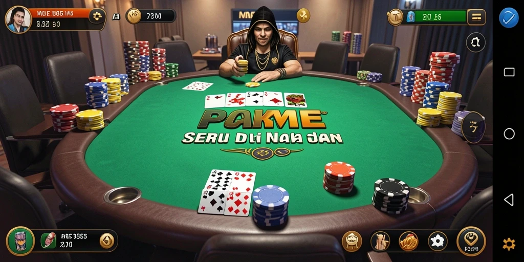 Tampilan gameplay Poker di ME355 yang seru dan penuh strategi.