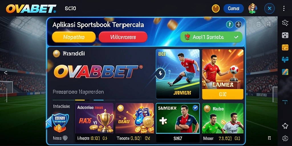Tampilan antarmuka OVABET yang menarik dengan berbagai pilihan taruhan.