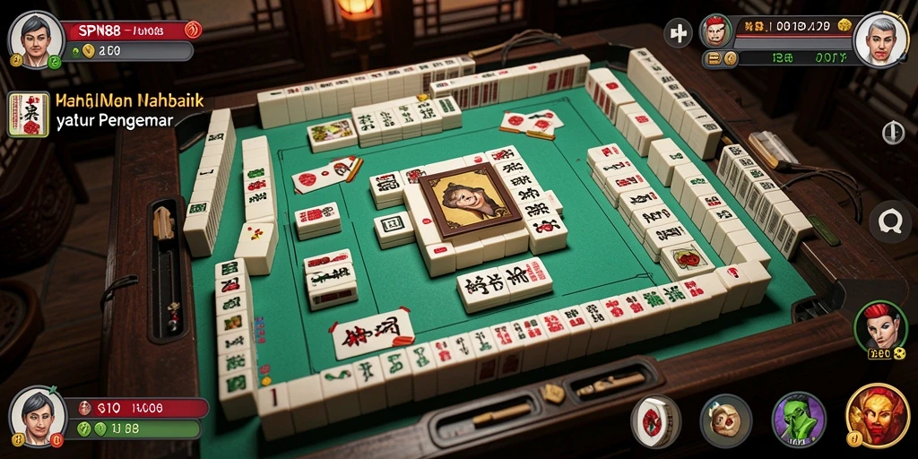 Tampilan gameplay Mahjong yang menarik pada SPN88.