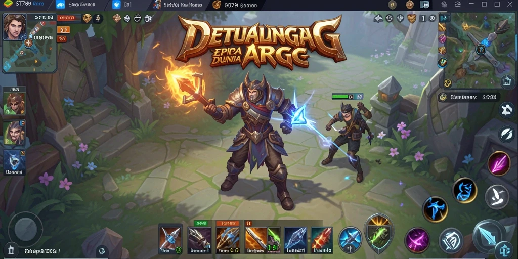 Screenshot gameplay ST789 dengan pertarungan seru dan karakter menarik.